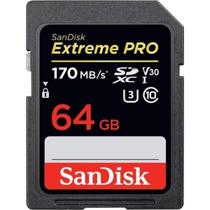 [Older Version] SanDisk 64GB Extreme PRO SDXC UHS-I Card – C10, U3, V30, 4K UHD, SD Card – SDSDXXY-064G-GN4IN | Up to 170MB per S Read, For 4K UHD Video and Fast Burst Shooting(64GB)