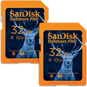 SANDISK 128GB 2-Pack Outdoors FHD SDXC UHS-I Memory Card (2x128GB) – Up to 150MB/s, C10, U1, V10, Trail Camera SD Card – SDSDUWC-128G-GN6V2(32GB (2-Pack))