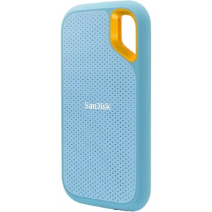 SANDISK 1TB Extreme Portable SSD (Old Model) – Up to 1050MB/s, USB-C, USB 3.2 Gen 2, IP65 Water and dust Resistance, Updated Firmware, Monterey – External Solid State Drive – SDSSDE61-1T00-G25M(Sky Blue)