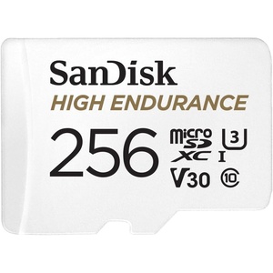SANDISK 256GB High Endurance Video microSDXC Card with Adapter for dash cam and home monitoring systems – C10, U3, V30, 4K UHD, Micro SD Card – SDSQQNR-256G-GN6IA(256 GB)
