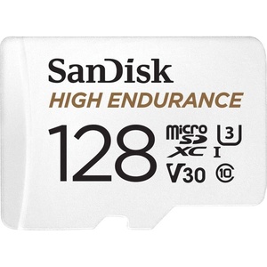 SANDISK 256GB High Endurance Video microSDXC Card with Adapter for dash cam and home monitoring systems – C10, U3, V30, 4K UHD, Micro SD Card – SDSQQNR-256G-GN6IA(128 GB)