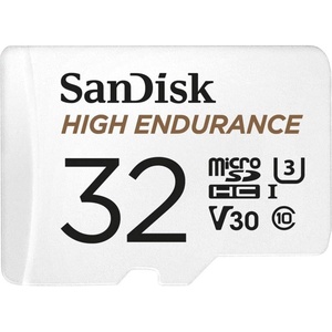SANDISK 256GB High Endurance Video microSDXC Card with Adapter for dash cam and home monitoring systems – C10, U3, V30, 4K UHD, Micro SD Card – SDSQQNR-256G-GN6IA(32 GB)