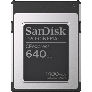 SANDISK 640GB PRO-Cinema CFexpress Type B – Up to 1700MB/s Read Speeds, 8K Video Capture, CFexpress Type B Card – SDCFEC-640G-GN4NN(640GB)