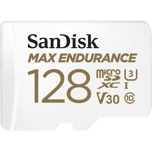 SANDISK 64GB MAX Endurance microSDXC Card with Adapter for Home Security Cameras and Dash cams – C10, U3, V30, 4K UHD, Micro SD Card – SDSQQVR-064G-GN6IA(128GB)
