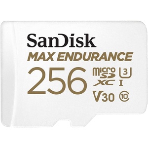 SANDISK 64GB MAX Endurance microSDXC Card with Adapter for Home Security Cameras and Dash cams – C10, U3, V30, 4K UHD, Micro SD Card – SDSQQVR-064G-GN6IA(256GB)