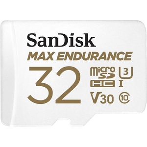 SANDISK 64GB MAX Endurance microSDXC Card with Adapter for Home Security Cameras and Dash cams – C10, U3, V30, 4K UHD, Micro SD Card – SDSQQVR-064G-GN6IA(32GB)