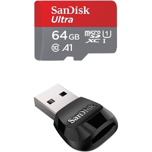 SanDisk 128GB Ultra microSDXC UHS-I Memory Card with Adapter – Up to 140MB/s with SanDisk MobileMate USB 3.0 microSD Card Reader(Memory Card + Card Reader)