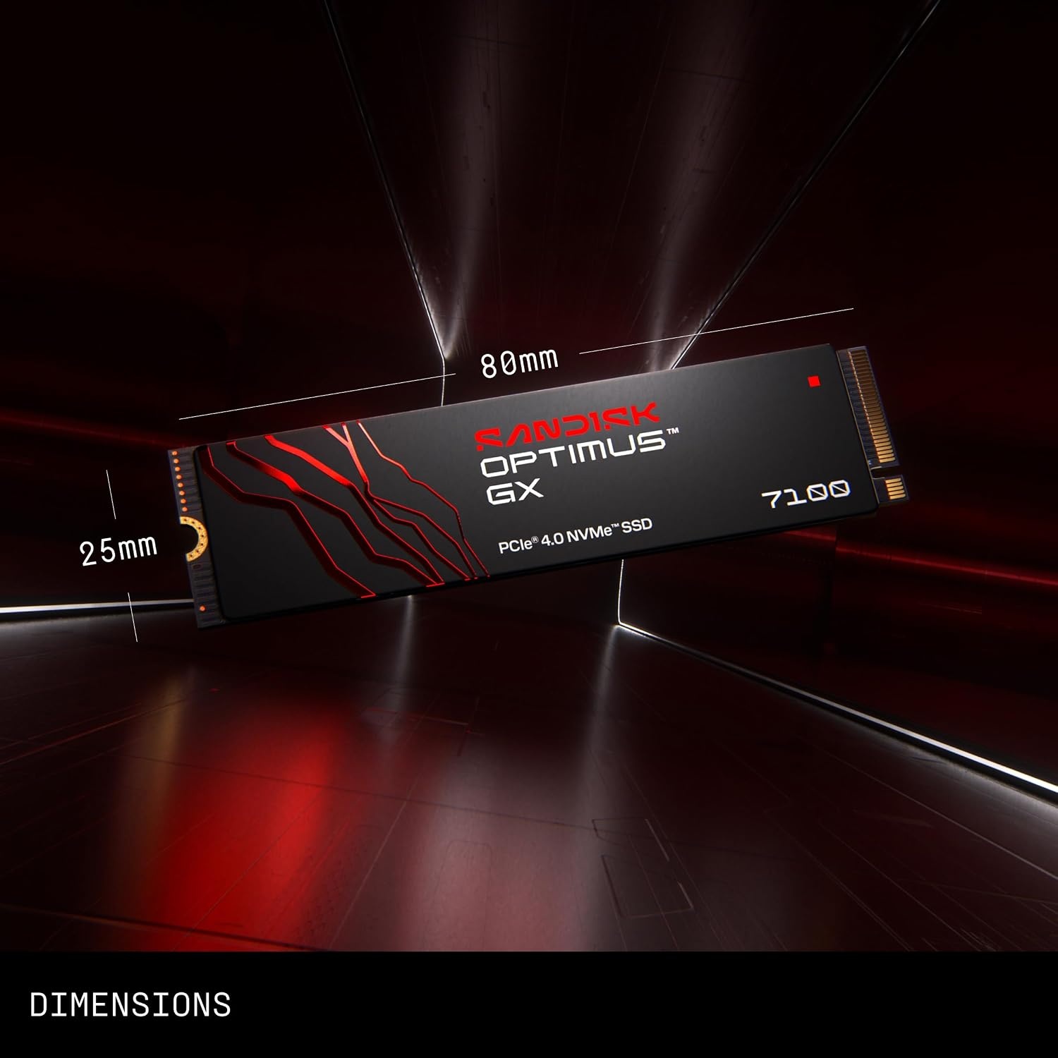 image:imageSANDISK 1TB Optimus GX 7100 NVMe SSD PCIe Gen 4 M2 2280 Up to 7250 MBs Read Speed SDSP71100TAN500GB