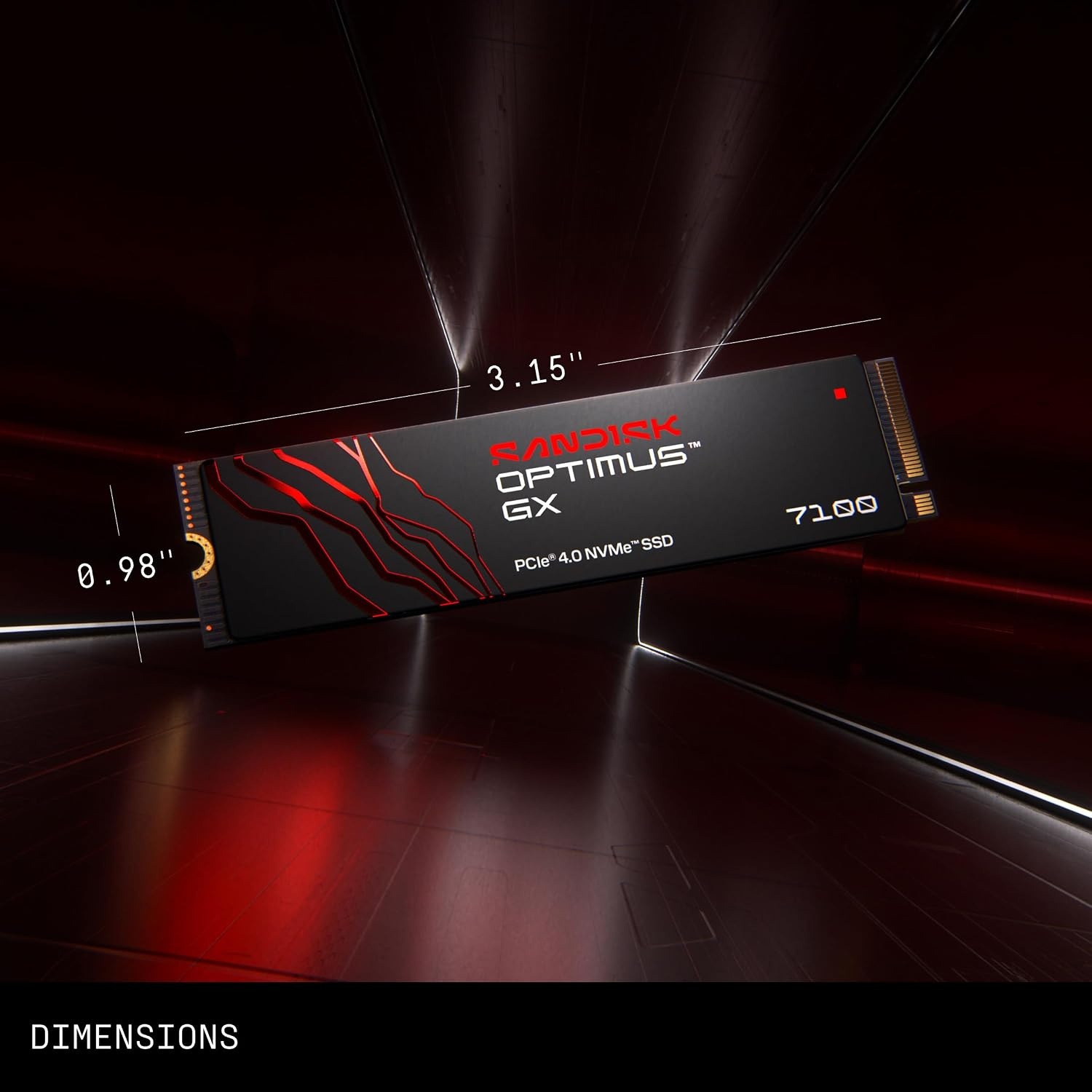 image:imageSANDISK 1TB Optimus GX 7100 NVMe SSD PCIe Gen 4 M2 2280 Up to 7250 MBs Read Speed SDSP71100TAN500GB