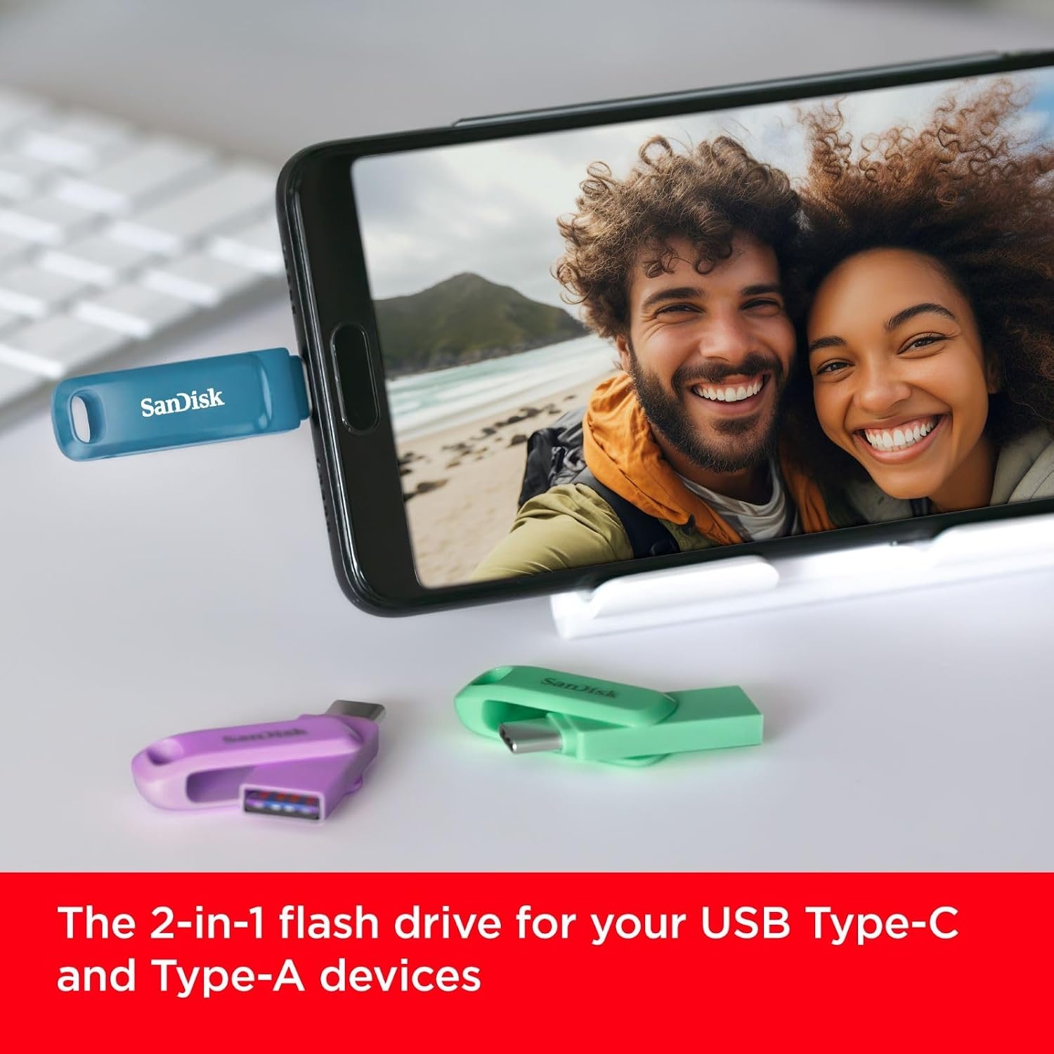 image:imageSANDISK 1TB Ultra Dual Drive Go USB TypeC Flash Drive Up to 400MBs Lavender SDDDC31T00G46LNavagio Bay