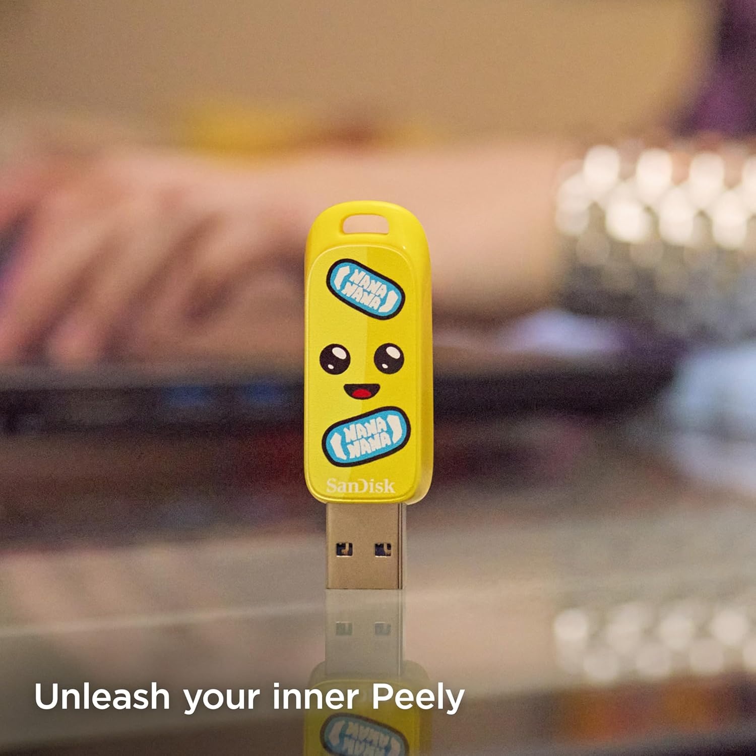 image:imageSANDISK 256GB Fortnite USB Flash Drive Peely Edition Up to 130MBs USB TypeA for Smartphones Gaming Consoles and Computers SDCZIF256GG46Peely Yellow