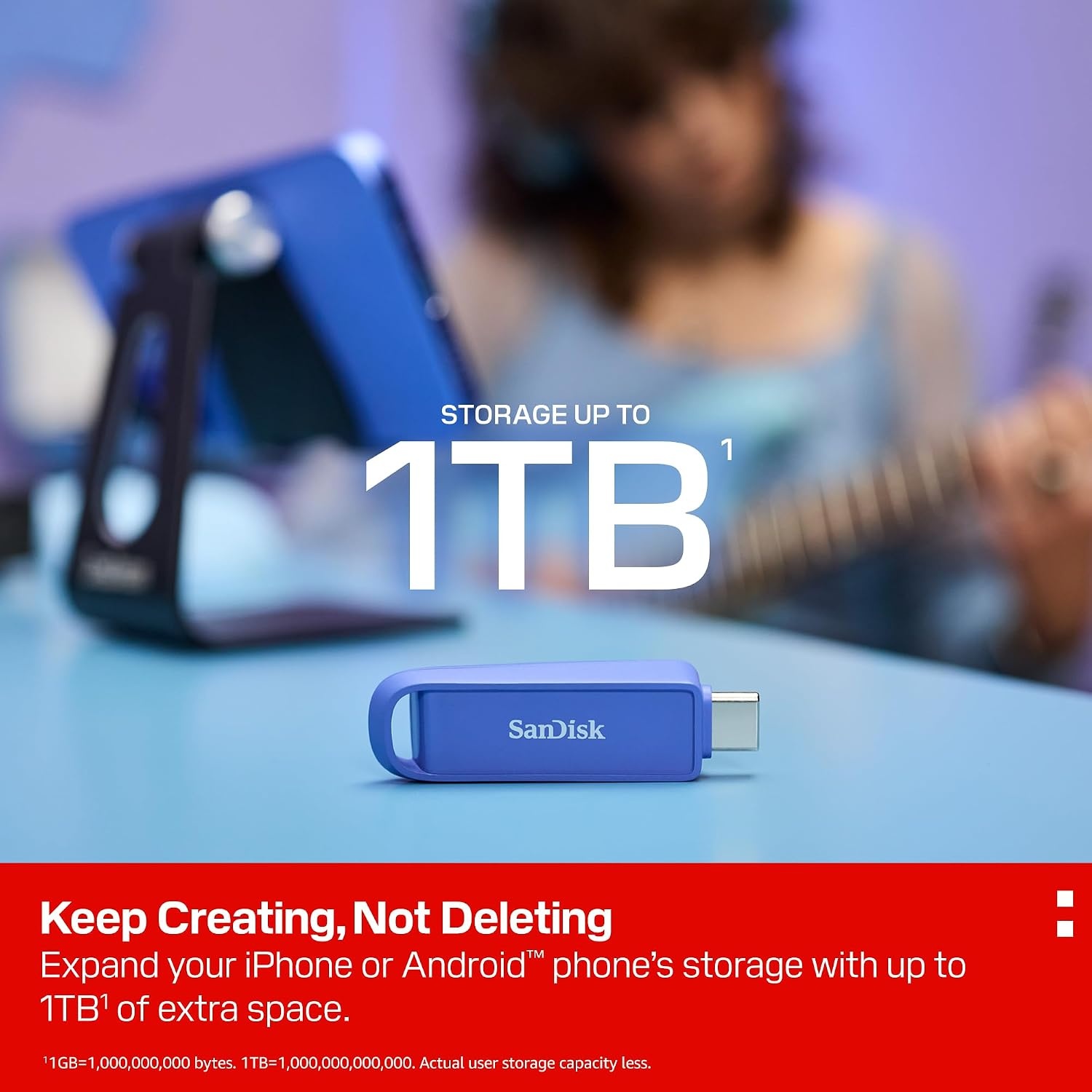 image:imageSANDISK 256GB Phone Drive with USB TypeC for Smartphones Tablets and Computers Up to 150MBs USB 32 Gen 1 Maritime Blue SDIXS0N256GGN6NDMaritime Blue