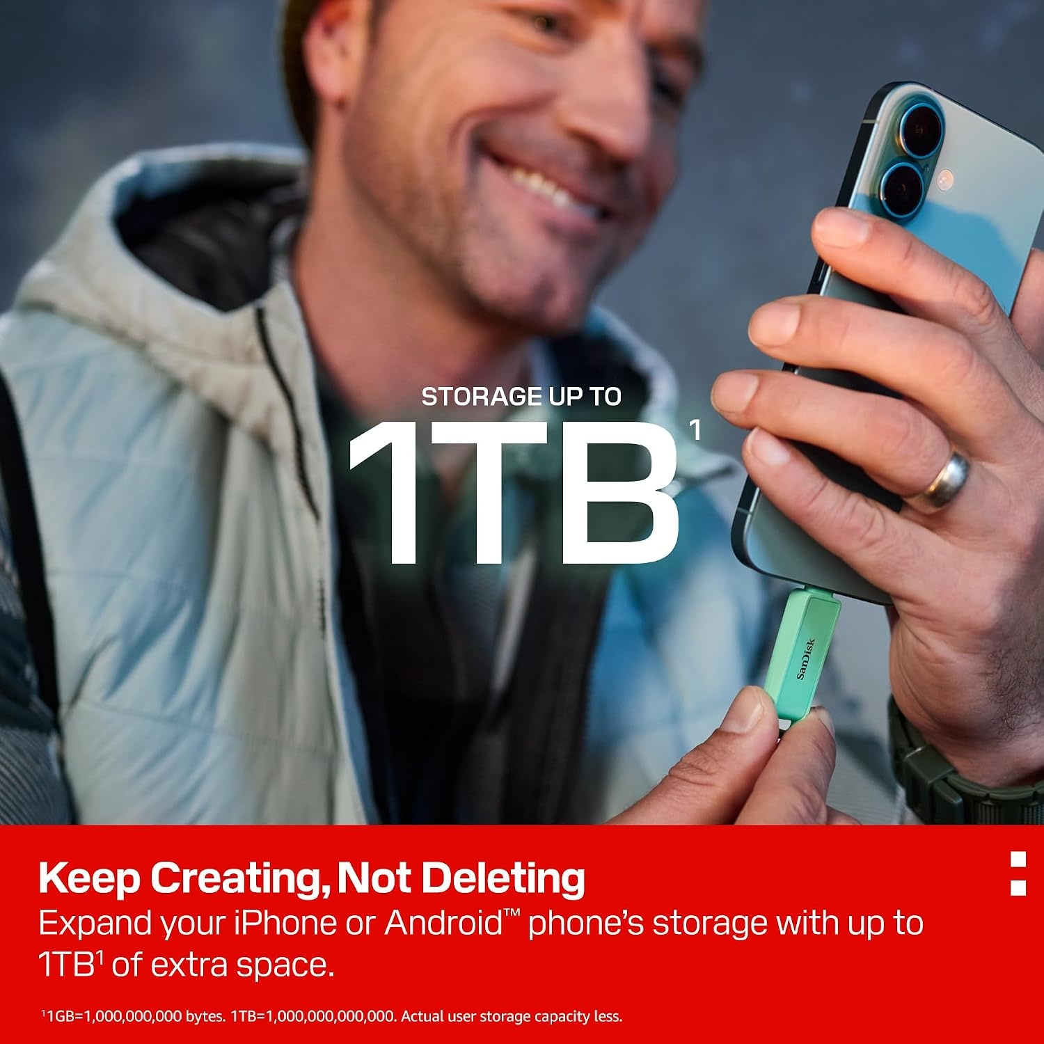 image:imageSANDISK 256GB Phone Drive with USB TypeC for Smartphones Tablets and Computers Up to 150MBs USB 32 Gen 1 Maritime Blue SDIXS0N256GGN6NDSeafoam Green
