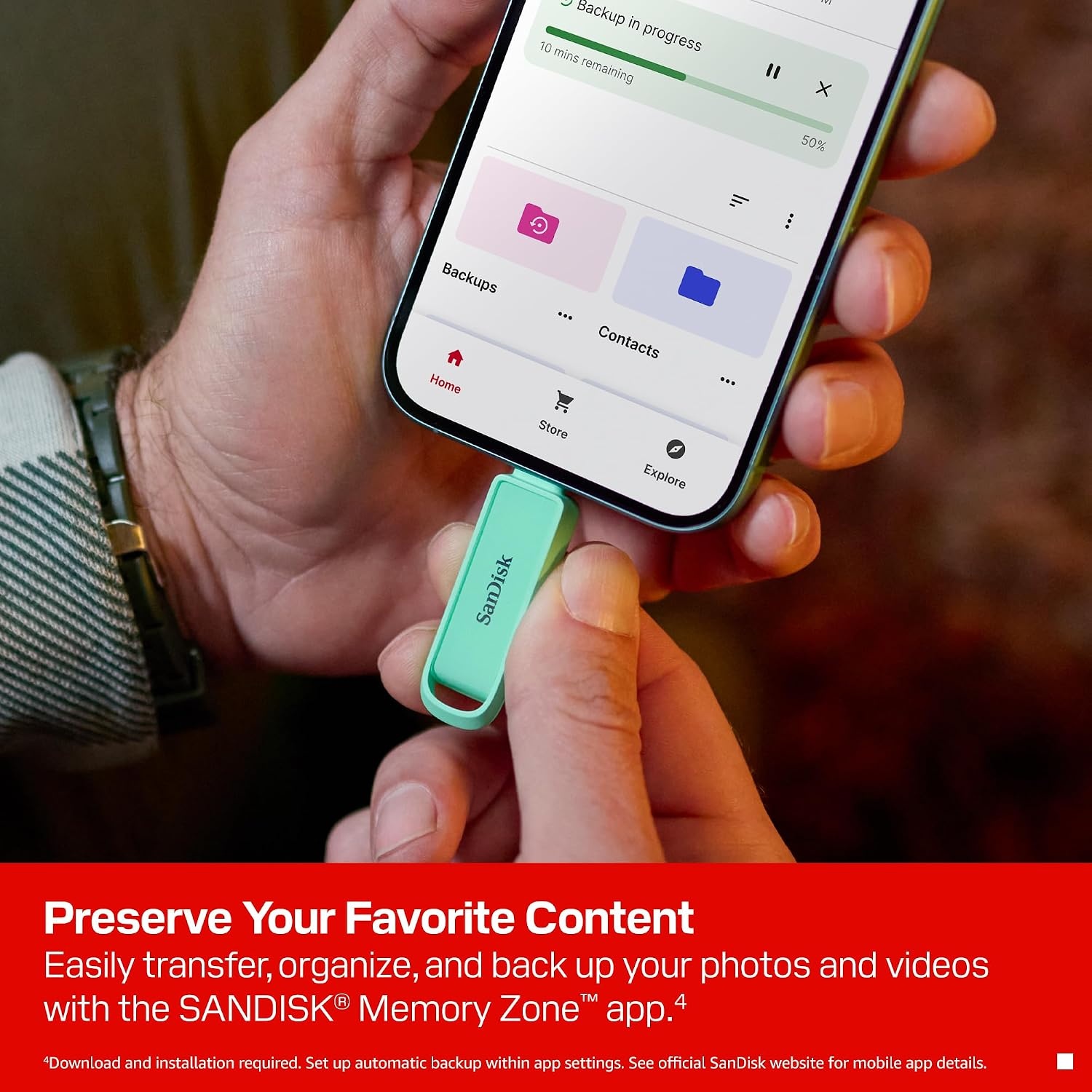 image:imageSANDISK 256GB Phone Drive with USB TypeC for Smartphones Tablets and Computers Up to 150MBs USB 32 Gen 1 Maritime Blue SDIXS0N256GGN6NDSeafoam Green