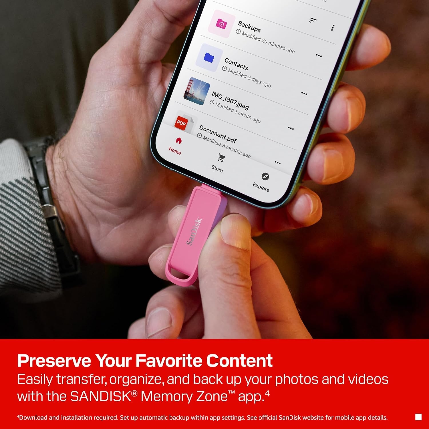 image:imageSANDISK 256GB Phone Drive with USB TypeC for Smartphones Tablets and Computers Up to 150MBs USB 32 Gen 1 Maritime Blue SDIXS0N256GGN6NDSeastar Pink