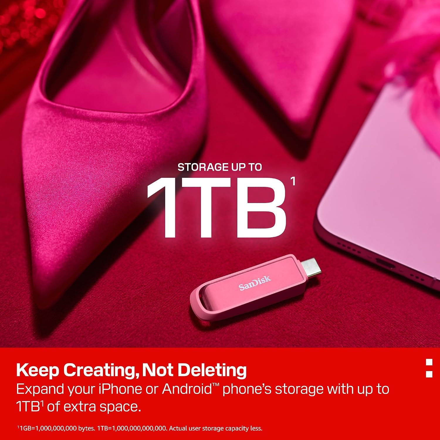 image:imageSANDISK 256GB Phone Drive with USB TypeC for Smartphones Tablets and Computers Up to 150MBs USB 32 Gen 1 Maritime Blue SDIXS0N256GGN6NDSeastar Pink