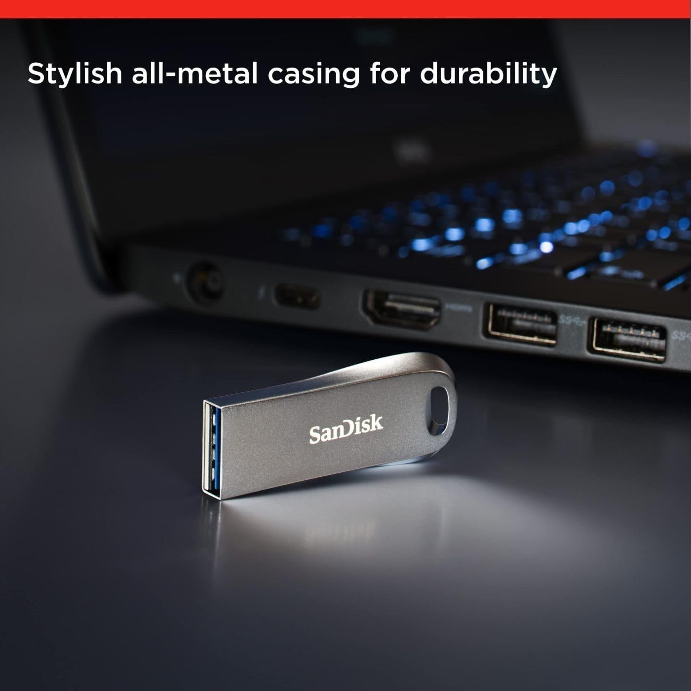 image:imageSANDISK 256GB Ultra Luxe USB 32 Gen 1 Flash Drive SDCZ74256GGAM46Up to 400 MBs