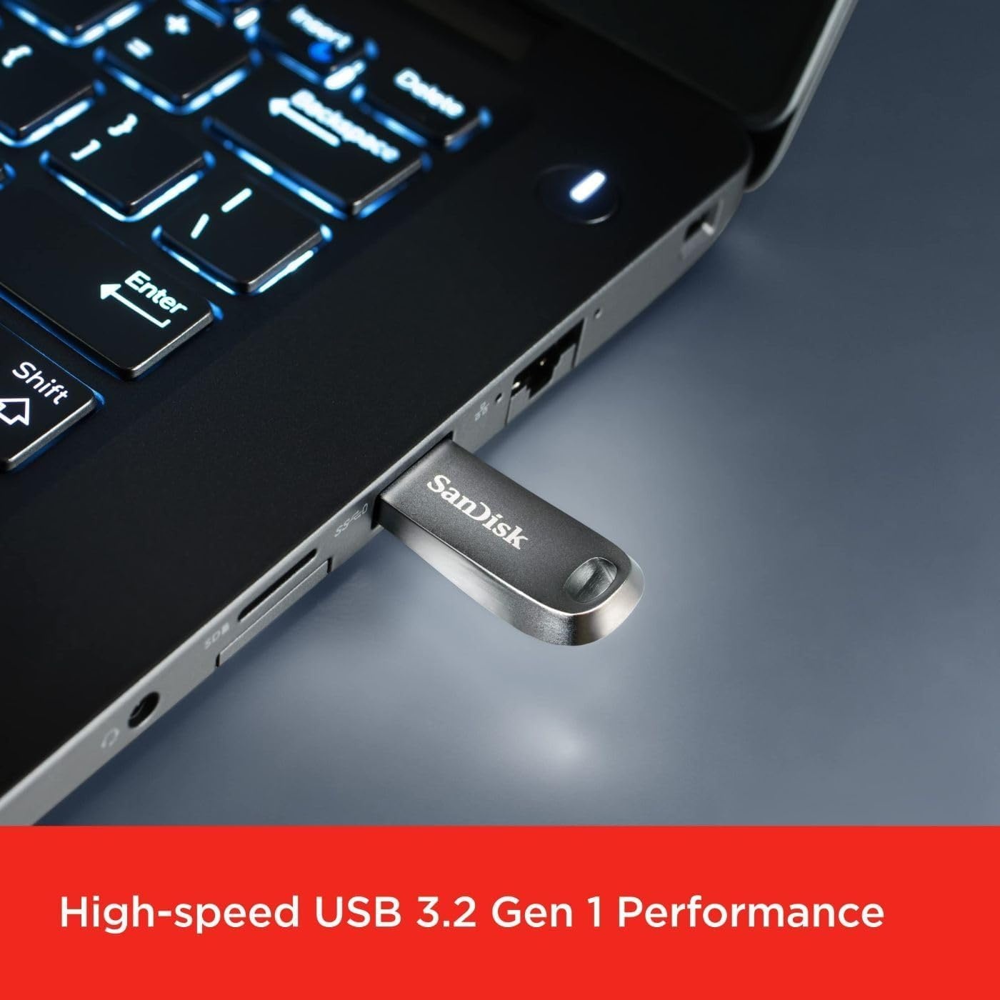 image:imageSANDISK 256GB Ultra Luxe USB 32 Gen 1 Flash Drive SDCZ74256GGAM46Up to 400 MBs