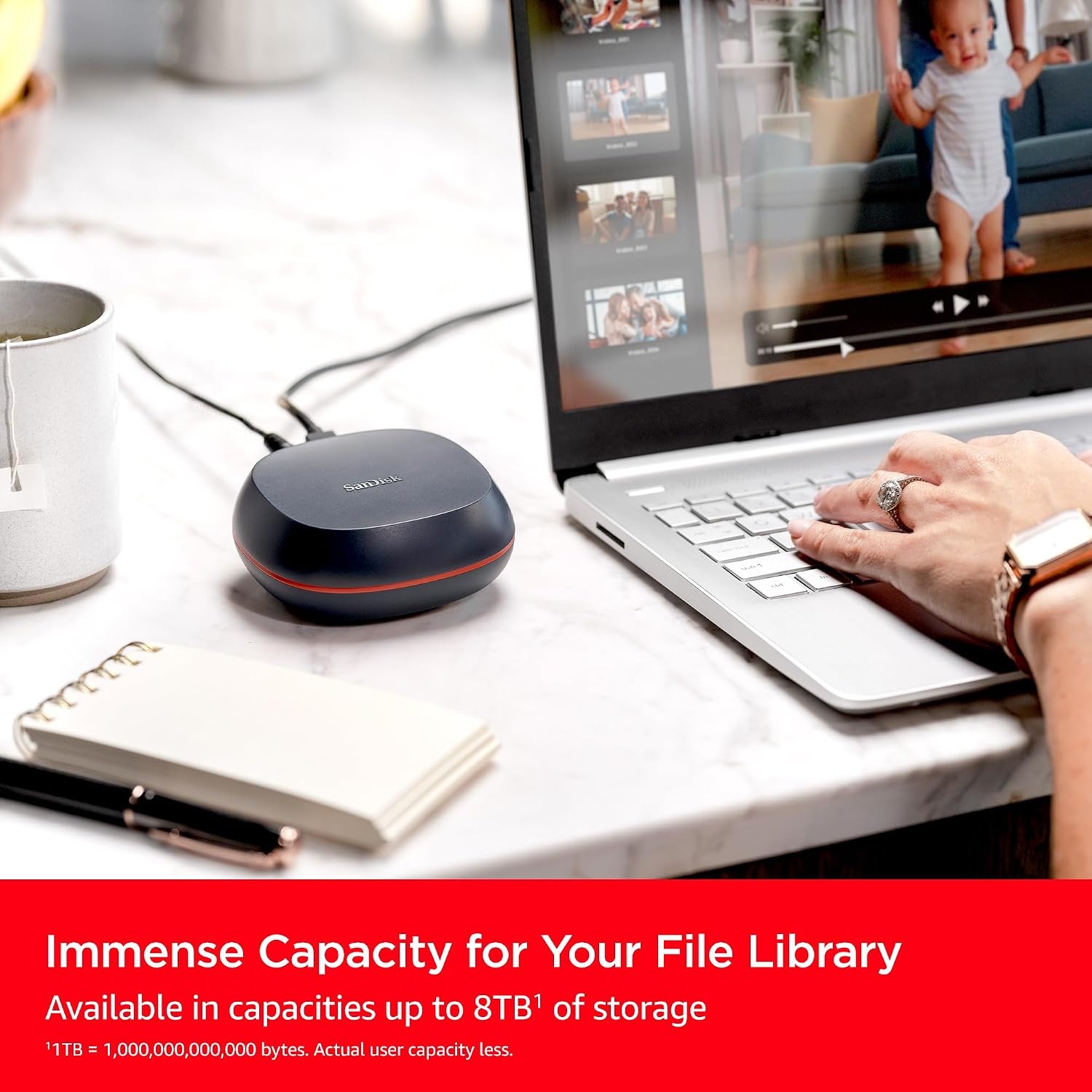 image:imageSANDISK 4TB Desk Drive SSD Desktop External Solid State Drive Up to 1000MBs USBC USB 32 Gen 2 SDSSDT404T00NA254TB
