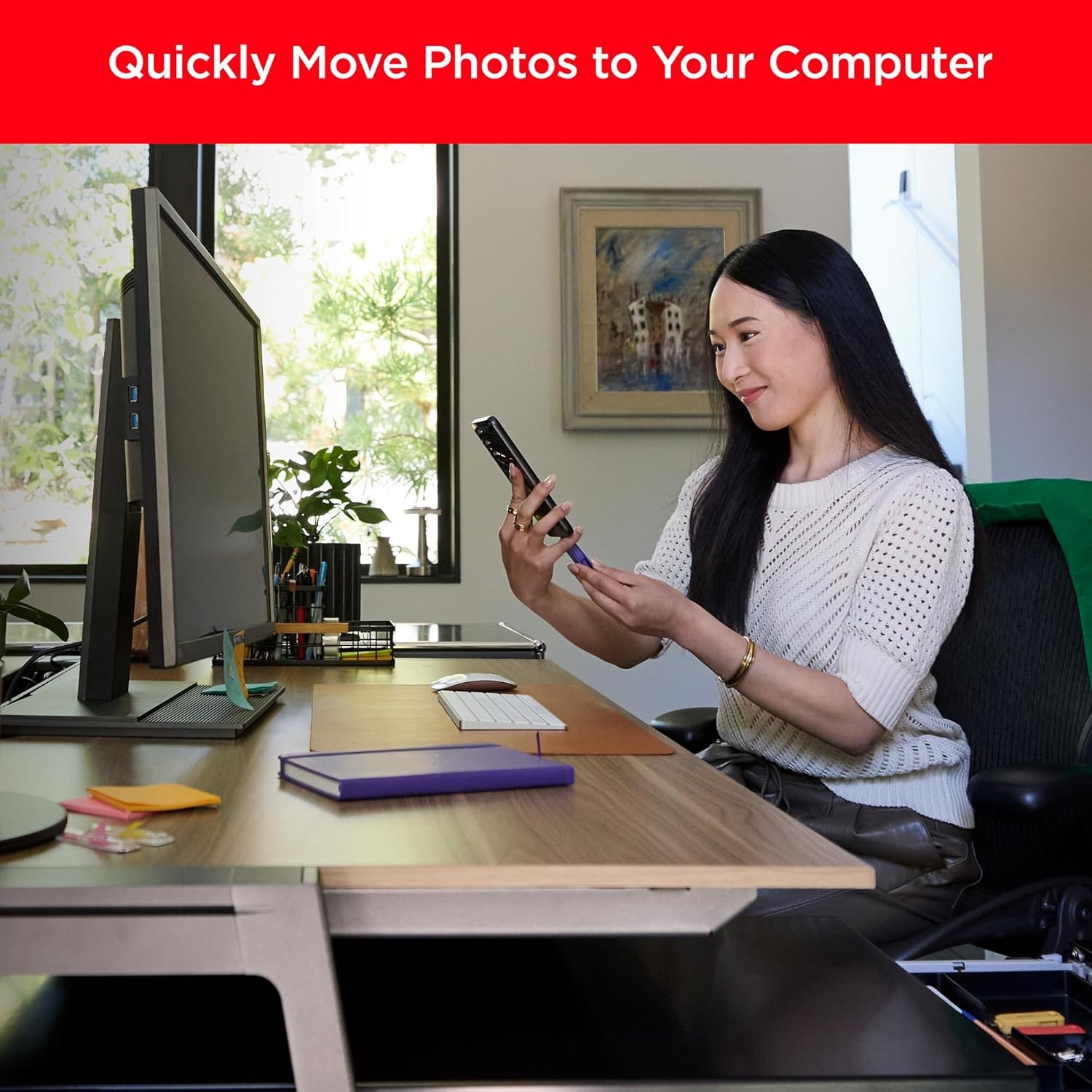 image:imageSANDISK 512GB Phone Drive for Android The 2in1 USB for Smartphones Tablets and Computers Thumb Drive with USB TypeC and TypeA Connectors Purple Opulence SDDDC6512GG46POBlack
