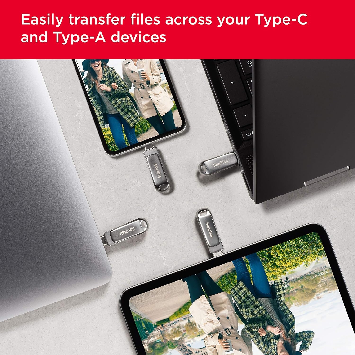 image:imageSANDISK 512GB Ultra Dual Drive Luxe USB TypeC Up to 400MBs SDDDC4512GGAM46Silver