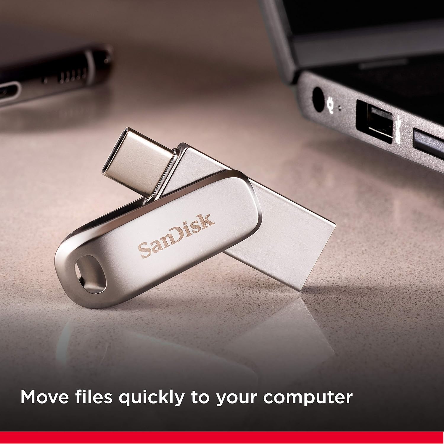 image:imageSANDISK 512GB Ultra Dual Drive Luxe USB TypeC Up to 400MBs SDDDC4512GGAM46Silver