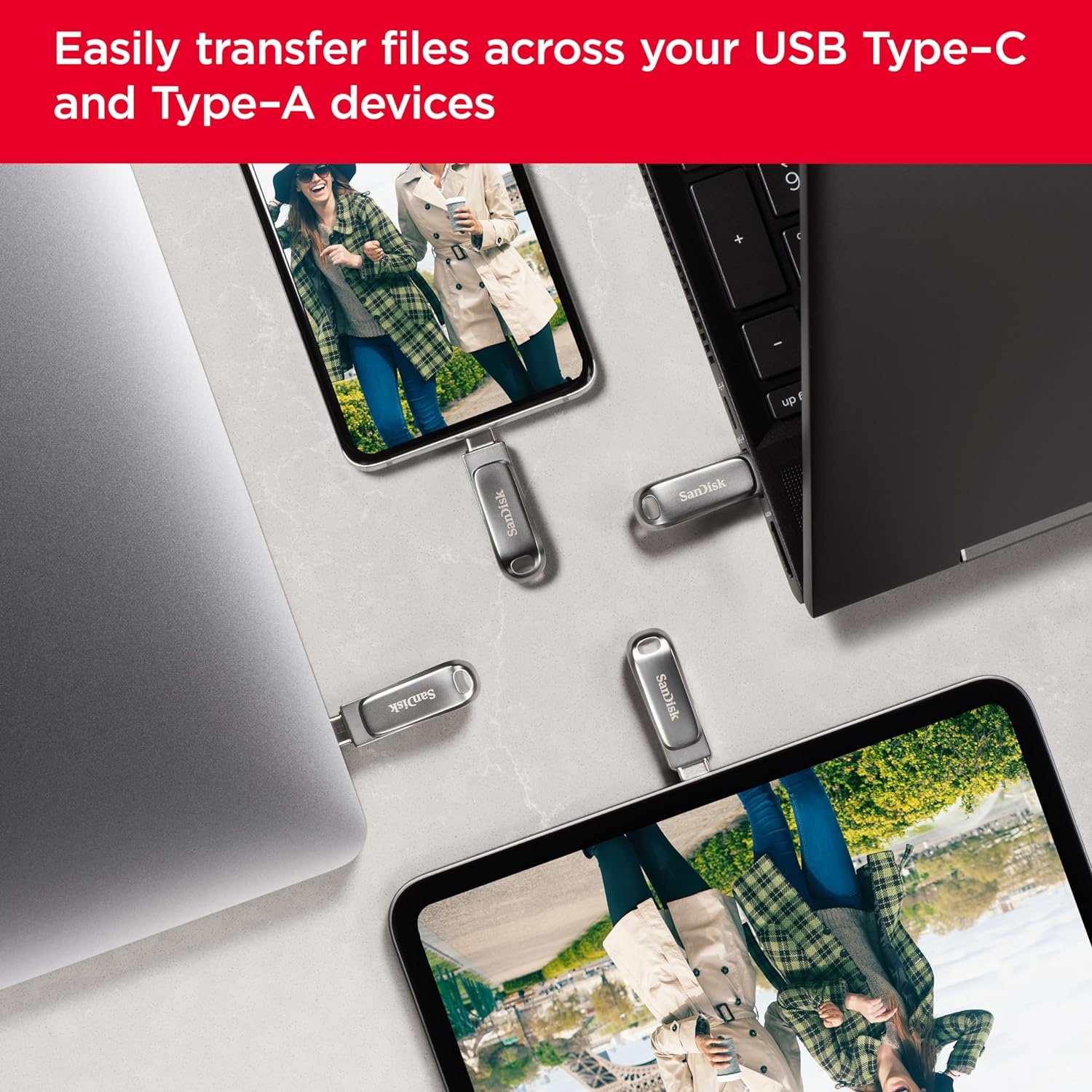 image:imageSANDISK 512GB Ultra Dual Drive Luxe USB TypeC Up to 400MBs SDDDC4512GGAM46Silver