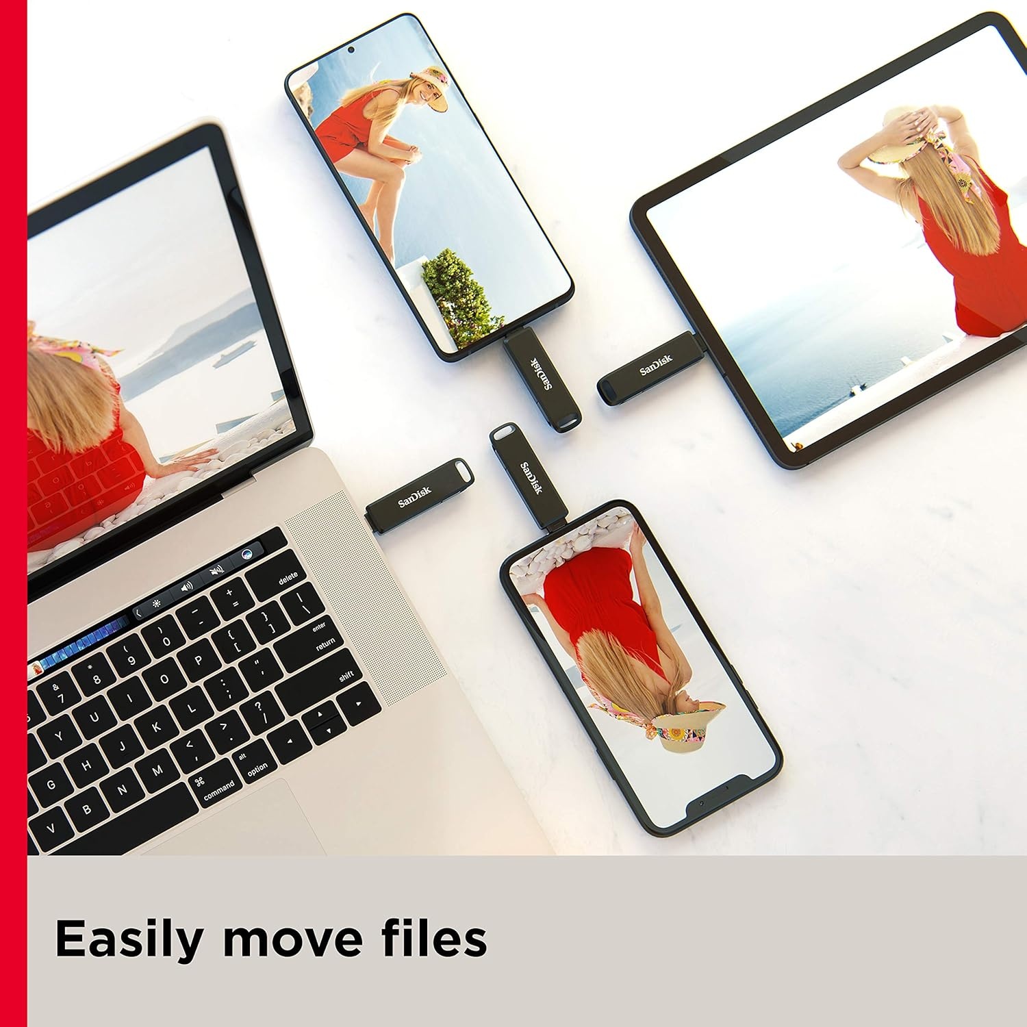 image:imageSANDISK 64GB iXpand Flash Drive Luxe with Lightning and USBC connectors Works with iPhone 14 and older SDIX70N064GGN6NNGray