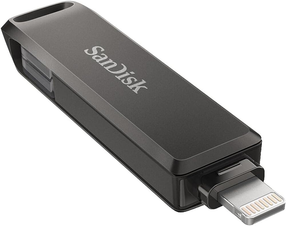 image:imageSANDISK 64GB iXpand Flash Drive Luxe with Lightning and USBC connectors Works with iPhone 14 and older SDIX70N064GGN6NNGray