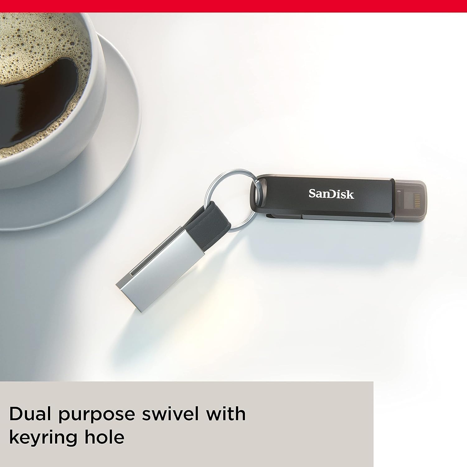 image:imageSANDISK 64GB iXpand Flash Drive Luxe with Lightning and USBC connectors Works with iPhone 14 and older SDIX70N064GGN6NNGray