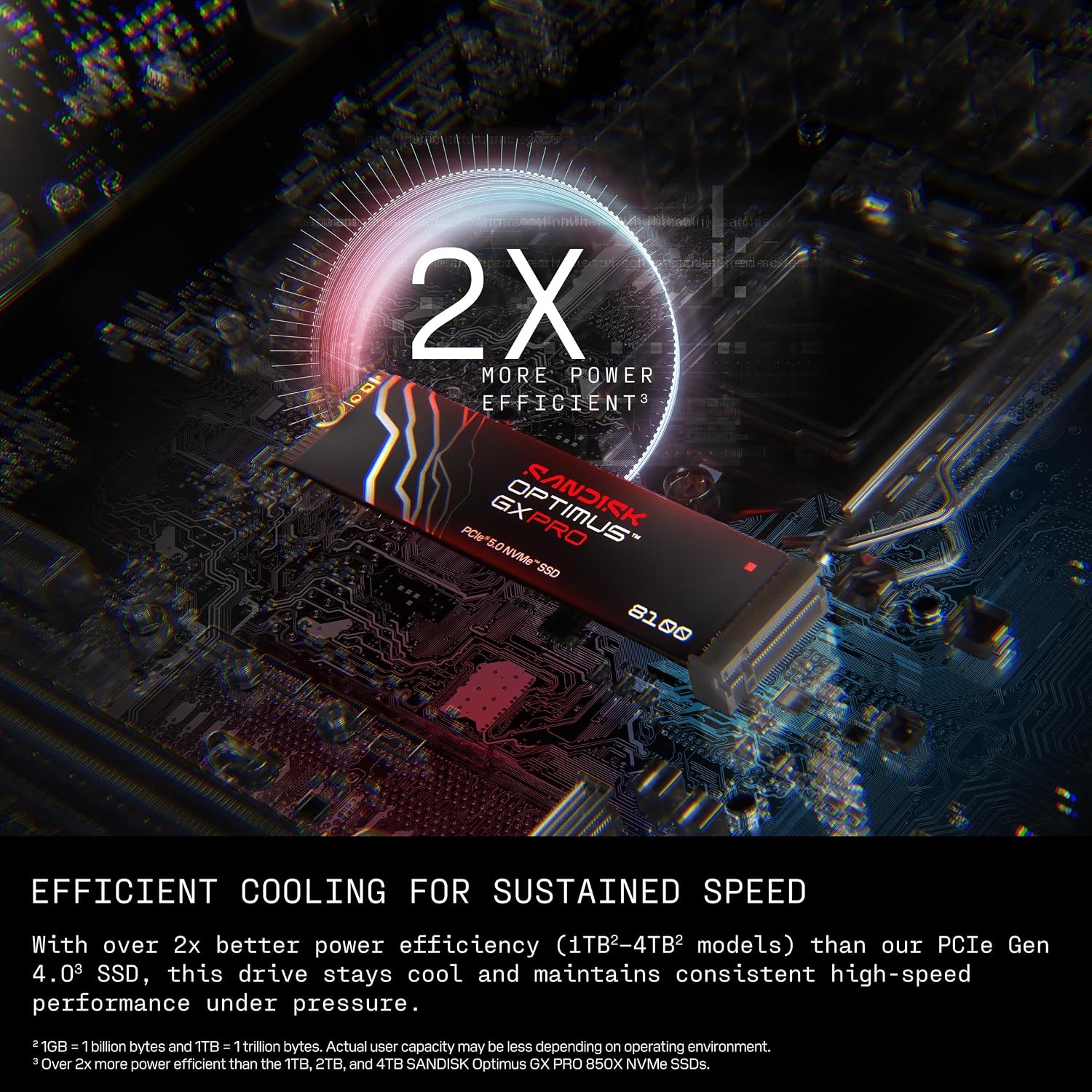 image:imageSANDISK 8TB Optimus GX PRO 8100 PCIe 50 NVMe SSD M2 2280 Up to 14900 MBs Read Speed LightningFast Performance SDSP82800TAN1TB