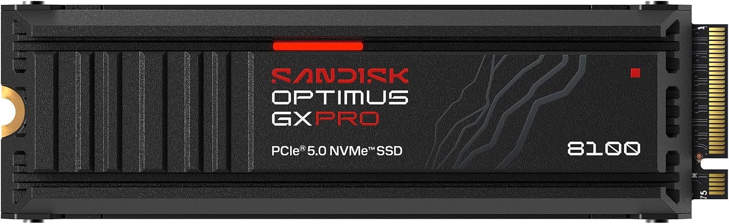 image:imageSANDISK 8TB Optimus GX PRO 8100 PCIe 50 NVMe SSD M2 2280 Up to 14900 MBs Read Speed LightningFast Performance SDSP82800TAN1TB
