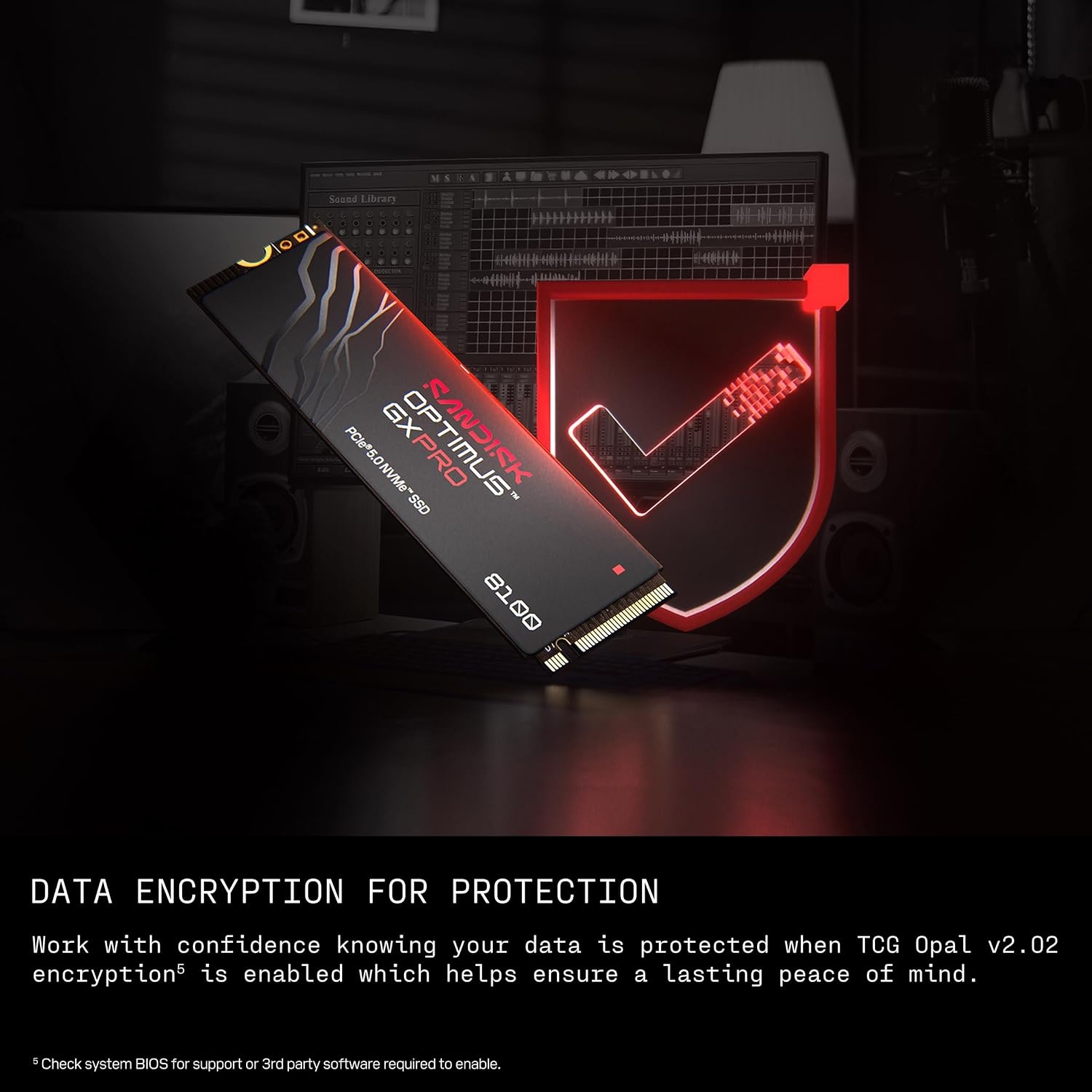 image:imageSANDISK 8TB Optimus GX PRO 8100 PCIe 50 NVMe SSD M2 2280 Up to 14900 MBs Read Speed LightningFast Performance SDSP82800TAN8TB