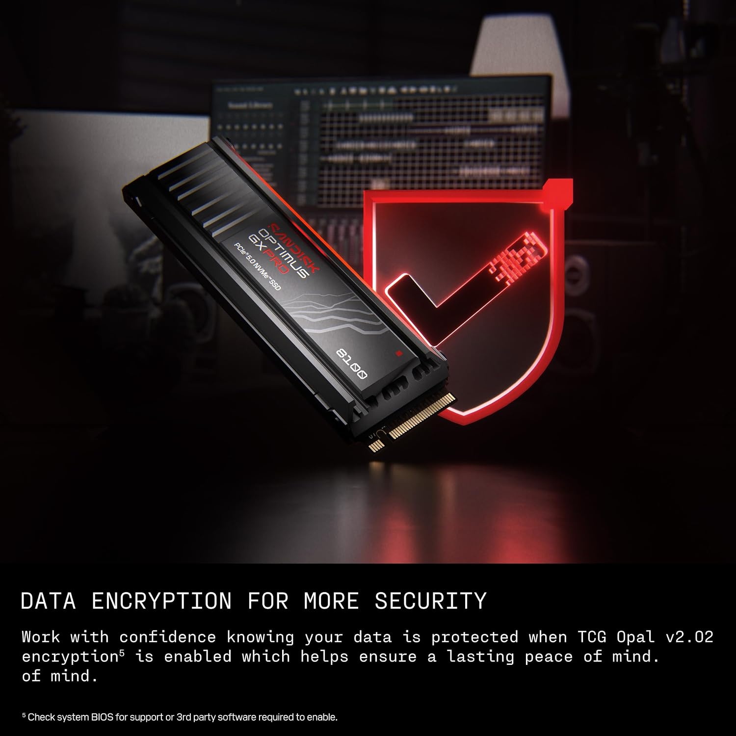 image:imageSANDISK 8TB Optimus GX PRO 8100 PCIe 50 NVMe SSD M2 2280 Up to 14900 MBs Read Speed LightningFast Performance SDSP82800TAN8TB