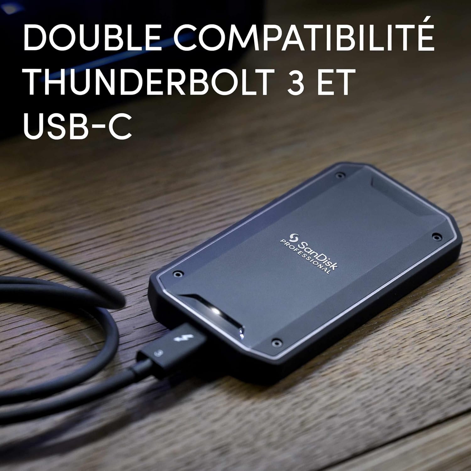 image:imageSANDISK Professional 2TB PROG40 SSD Up to 3000MBs Thunderbolt 3 40Gbps USBC 10Gbps IP68 dustWater Resistance External Solid State Drive SDPS31H002TGBC1D exFAT Version2TB