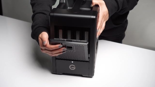 image:imageSanDisk Professional 24TB GRAID Shuttle 4 EnterpriseClass 4Bay External Hard Drive Thunderbolt 3 and USBC Transportable Hardware RAID SDPH34H024TNBAAB 24TB Transportable 4Bay Hardware Raid Raid 01510jbod104TB