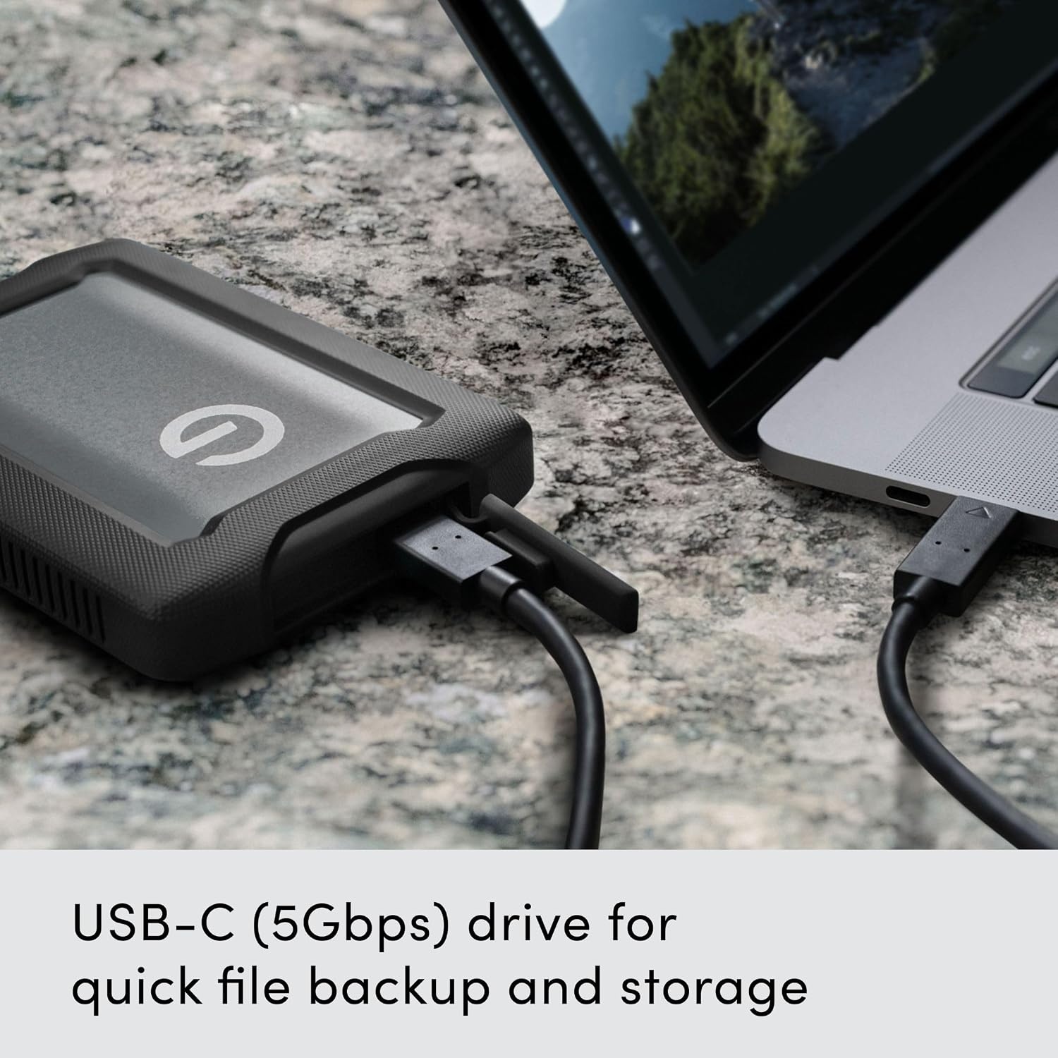 image:imageSanDisk Professional 2TB GDrive ArmorATD Rugged Durable Portable External Hard Drive HDD USBC USB 32 Gen 1 SDPH81G002TGBA1D 2TB Armoratd Rugged HDD Up to 130MB per S Includes USBCc and USBCa Cables Time MachineSilver