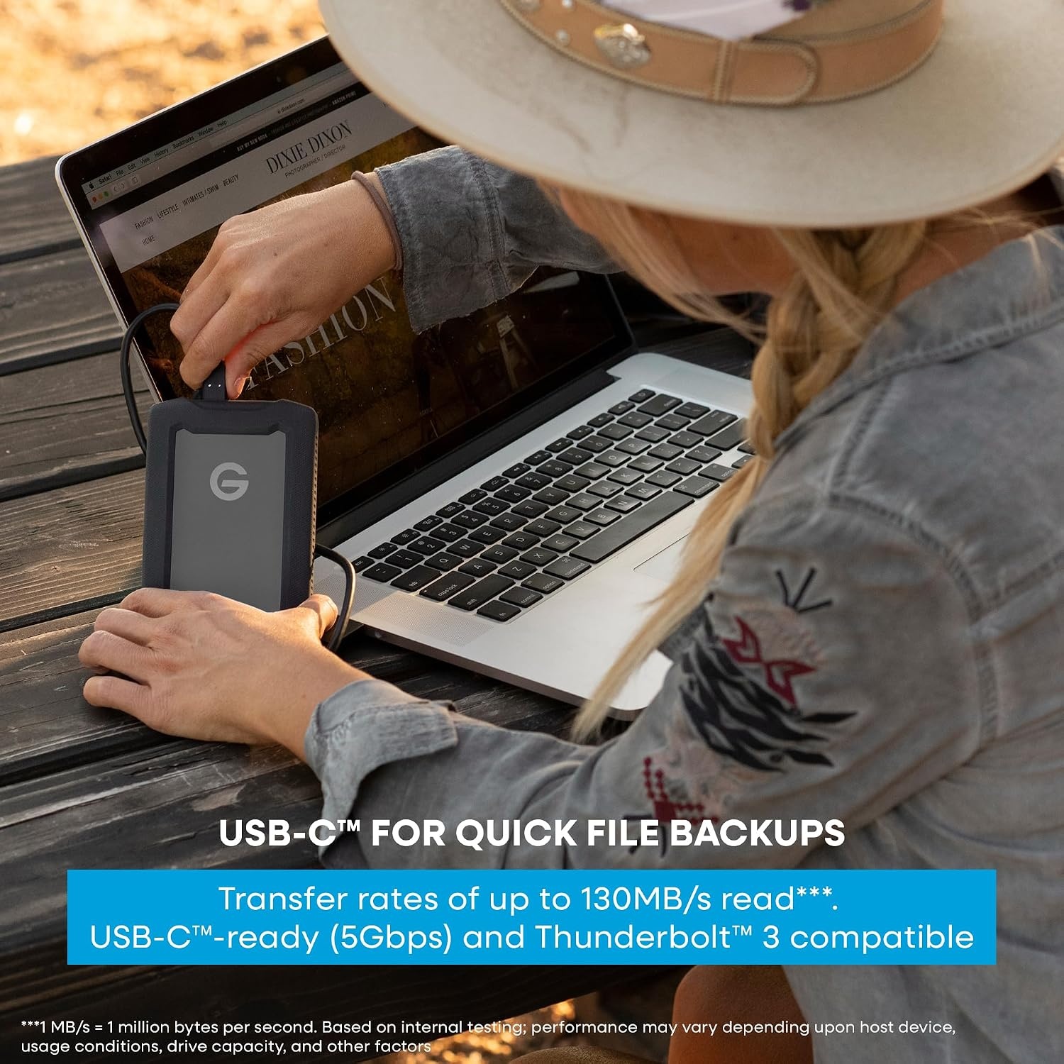 image:imageSanDisk Professional 2TB GDrive ArmorATD Rugged Durable Portable External Hard Drive HDD USBC USB 32 Gen 1 SDPH81G002TGBA1D 2TB Armoratd Rugged HDD Up to 130MB per S Includes USBCc and USBCa Cables Time MachineSilver