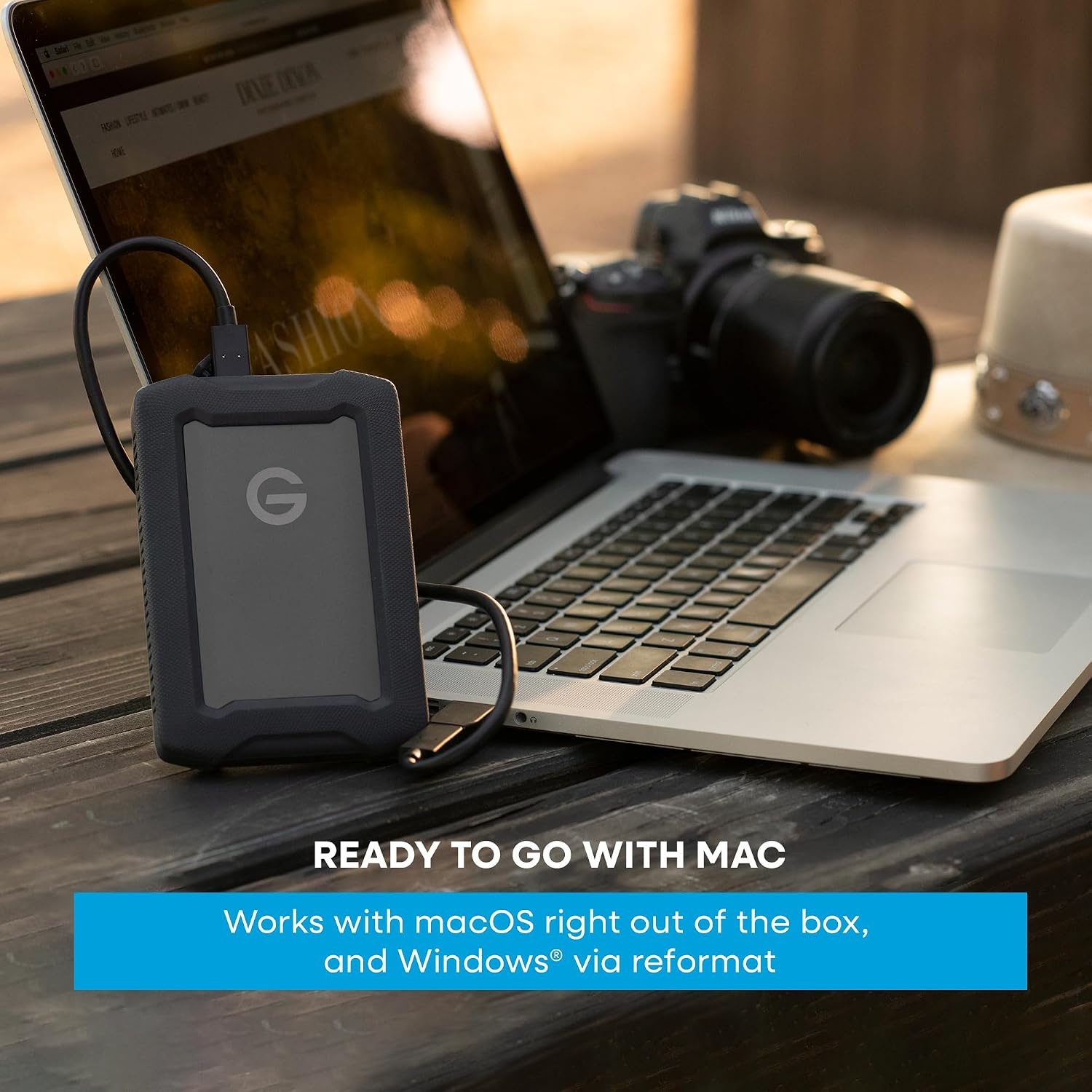 image:imageSanDisk Professional 2TB GDrive ArmorATD Rugged Durable Portable External Hard Drive HDD USBC USB 32 Gen 1 SDPH81G002TGBA1D 2TB Armoratd Rugged HDD Up to 130MB per S Includes USBCc and USBCa Cables Time MachineSilver