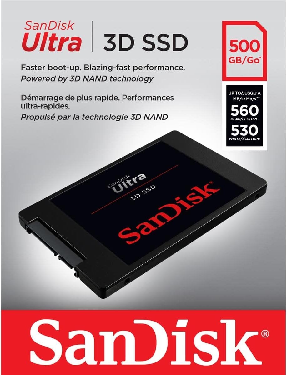 image:imageSanDisk Ultra 3D NAND 2TB Internal SSD SATA III 6 Gbs 257mm Up to 560 MBs SDSSDH32T00G25Previous Generation