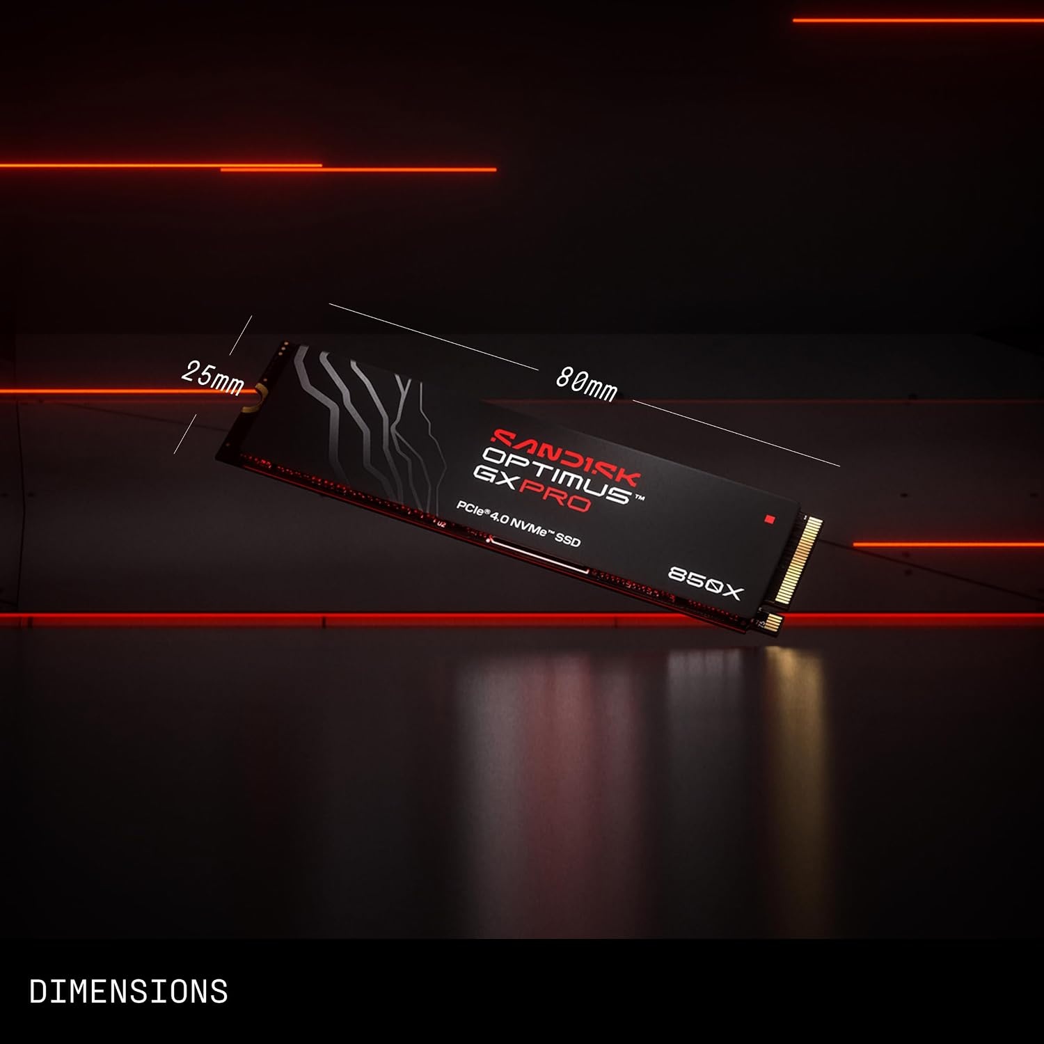 image:imageSandisk Optimus GX PRO 1TB 850X NVMe SSD Internal Solid State Drive Gen4 PCIe M2 2280 Up to 7300 MBs Read Speed SDSP81100TAN4TB