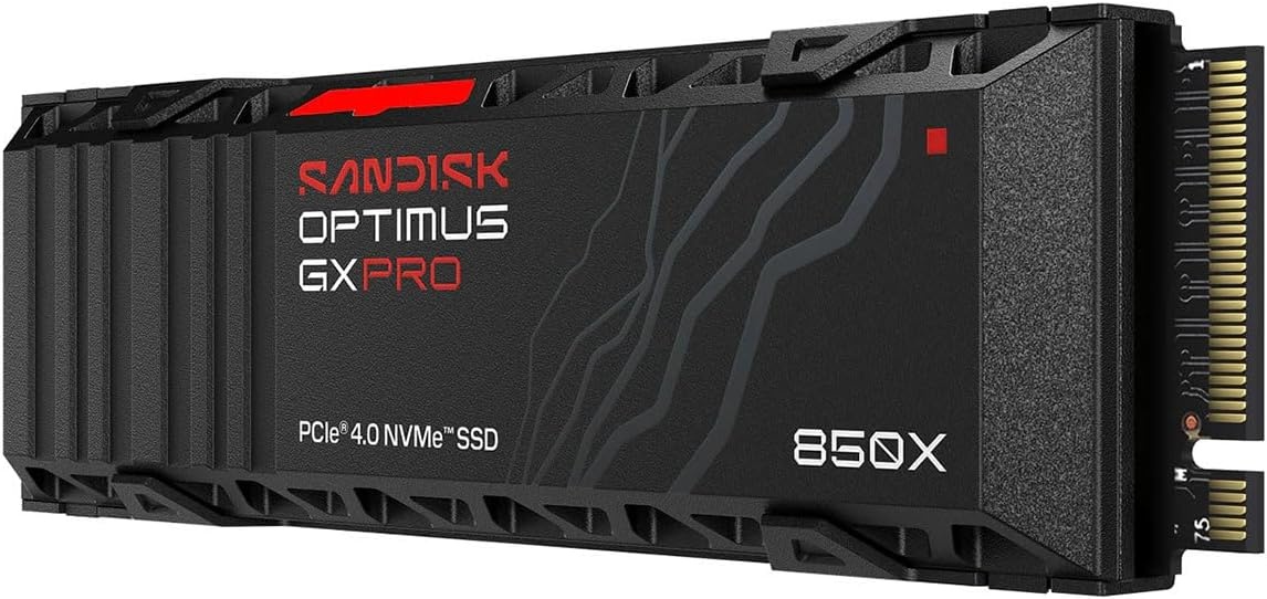 image:imageSandisk Optimus GX PRO 1TB 850X NVMe SSD Internal Solid State Drive Gen4 PCIe M2 2280 Up to 7300 MBs Read Speed SDSP81100TAN8TB