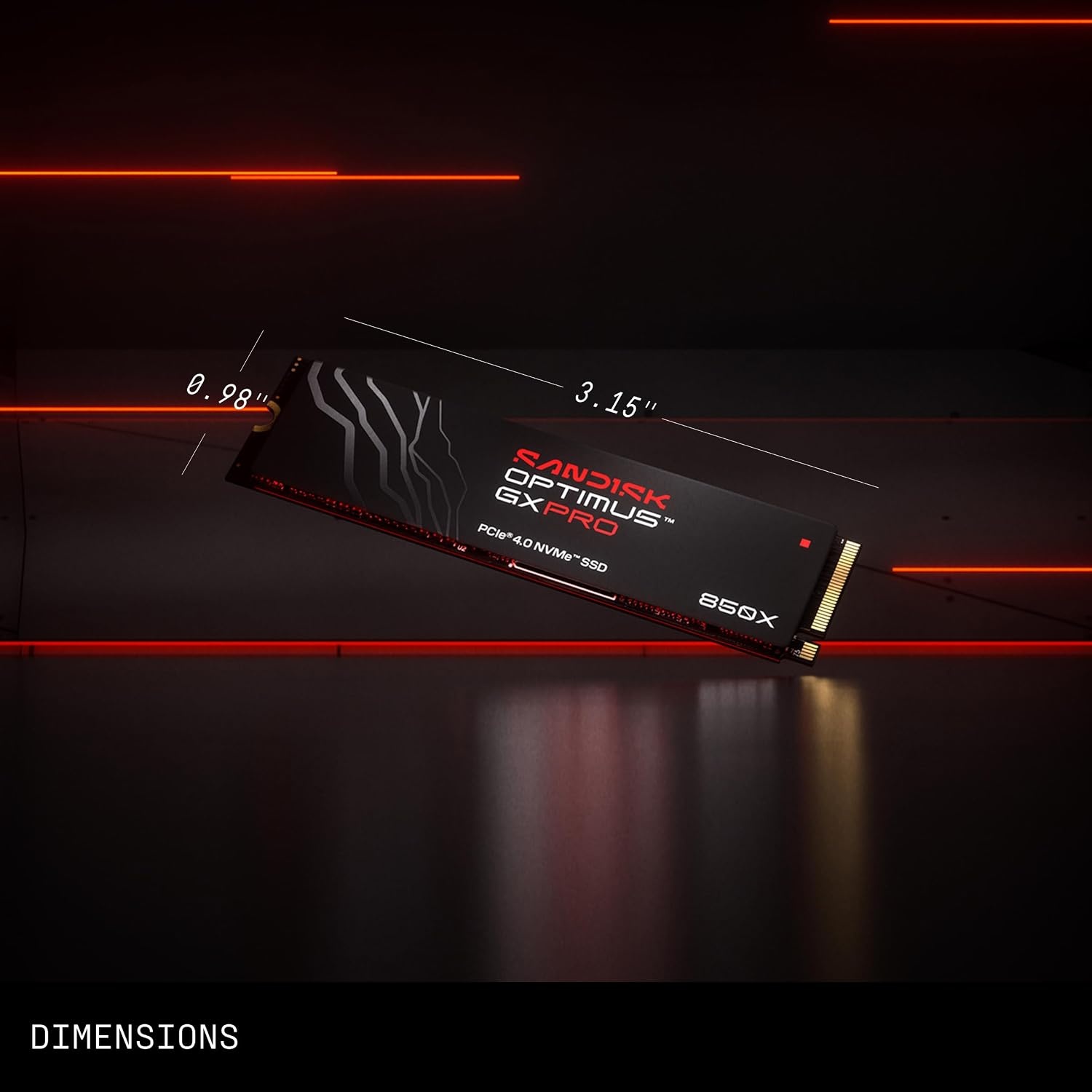 image:imageSandisk Optimus GX PRO 1TB 850X NVMe SSD Internal Solid State Drive Gen4 PCIe M2 2280 Up to 7300 MBs Read Speed SDSP81100TAN8TB