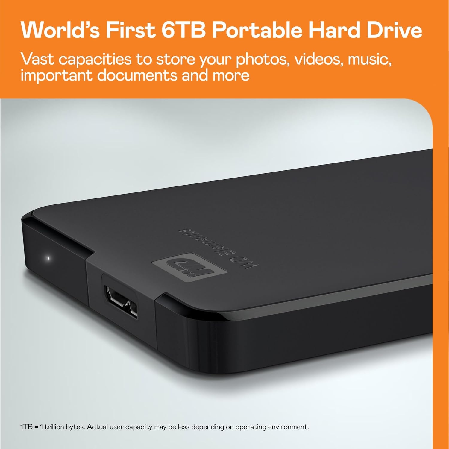 image:imageWD 6TB Elements Portable External Hard Drive for Windows USB 32 Gen 1USB 30 for PC amp Mac Plug and Play Ready WDBHJS0060BBKWESNUSB 32 Gen 1
