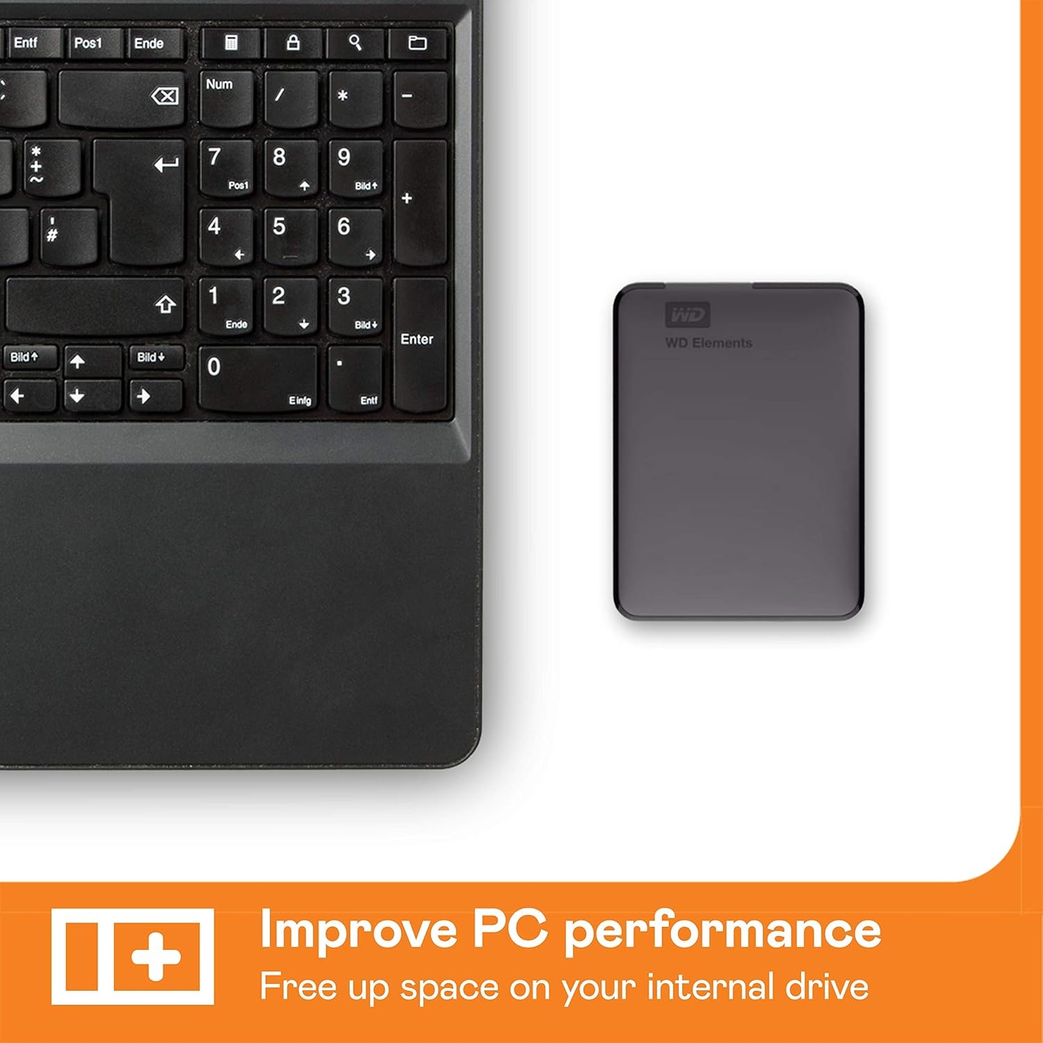 image:imageWD 6TB Elements Portable External Hard Drive for Windows USB 32 Gen 1USB 30 for PC amp Mac Plug and Play Ready WDBHJS0060BBKWESNUSB 32 Gen 1
