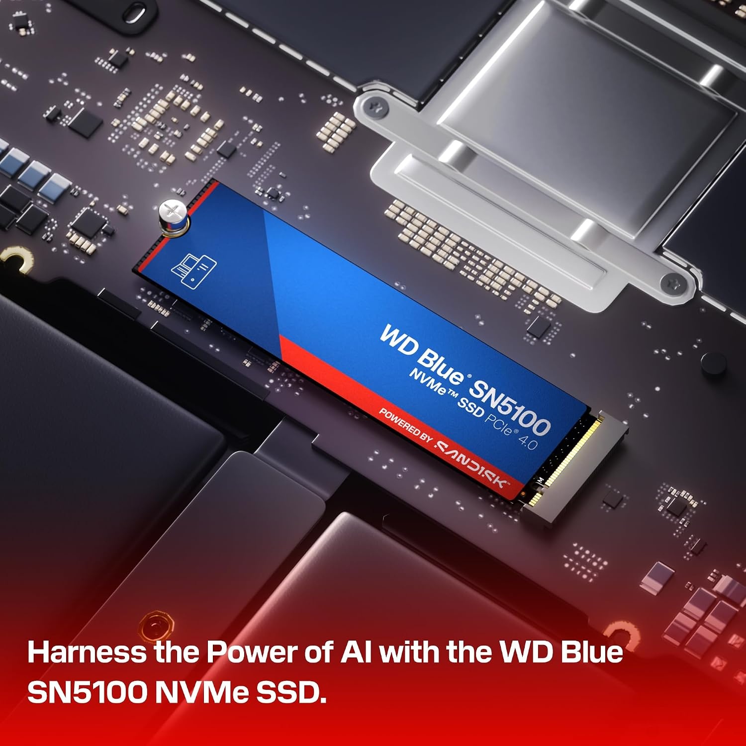 image:imageWD Blue SN5100 1TB NVMe SSD M2 2280 PCIe Gen 40 Internal Solid State Drive Read Speeds Up to 7100MBs Upgrade Storage for PCLaptops WDS100T5B0E1TB