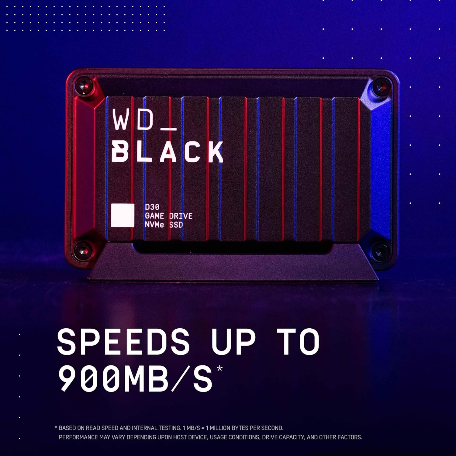 image:imageWestern Digital 1TB D30 Game Drive SSD Portable External Solid State Drive Compatible with Playstation Xbox amp PC Up to 900MBs WDBATL0010BBKWESN1TB