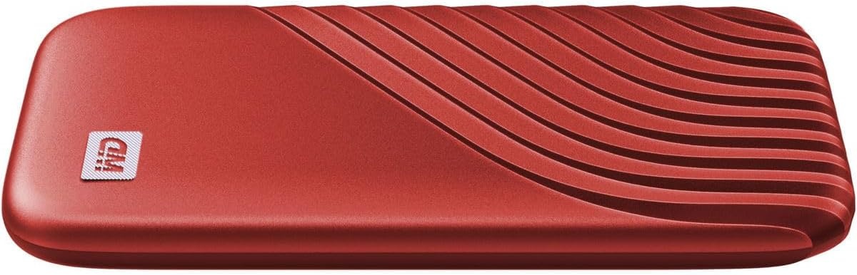 image:imageWestern Digital 2TB My Passport SSD Portable External Solid State Drive Red Sturdy and Blazing Fast Password Protection with Hardware Encryption WDBAGF0020BRDWESNRed