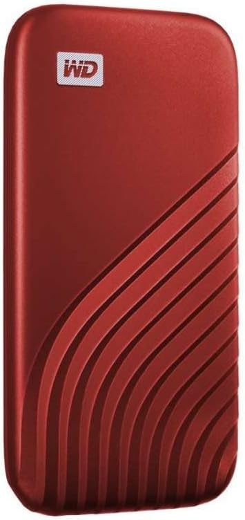 image:imageWestern Digital 2TB My Passport SSD Portable External Solid State Drive Red Sturdy and Blazing Fast Password Protection with Hardware Encryption WDBAGF0020BRDWESNRed