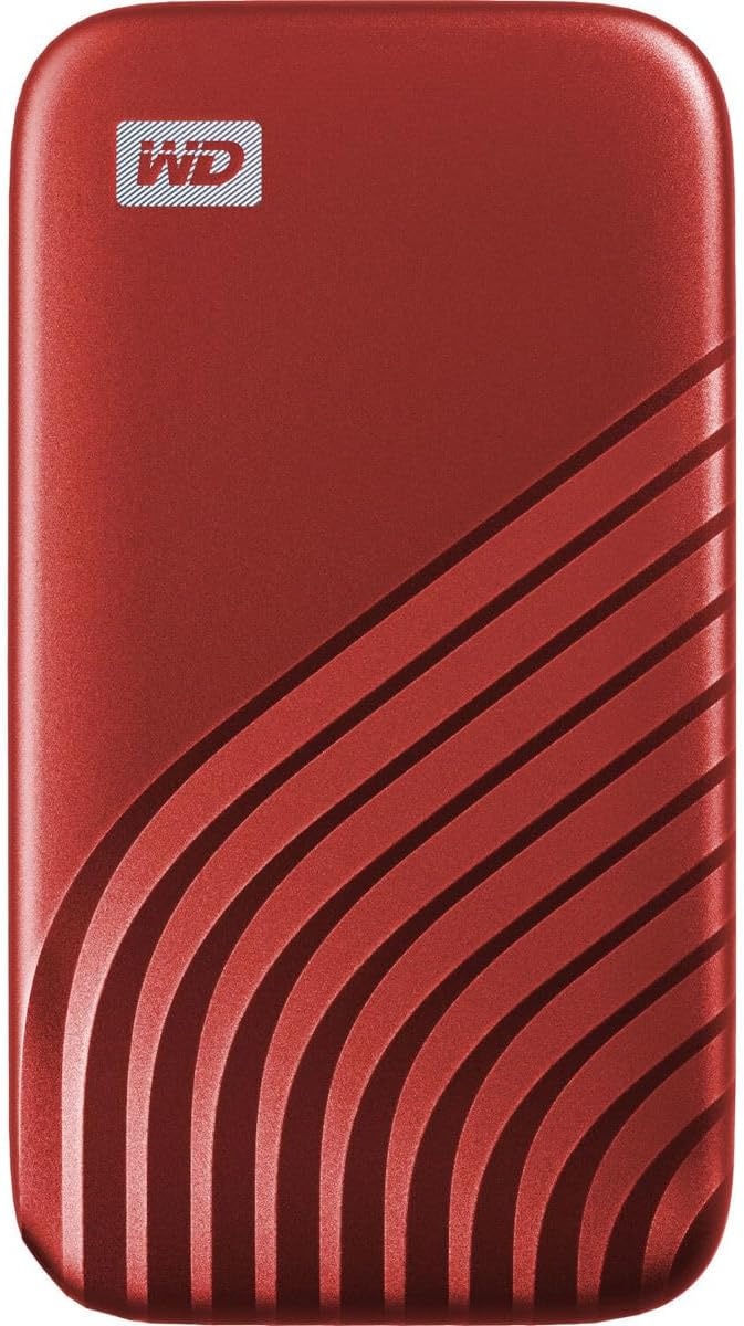 image:imageWestern Digital 2TB My Passport SSD Portable External Solid State Drive Red Sturdy and Blazing Fast Password Protection with Hardware Encryption WDBAGF0020BRDWESNRed
